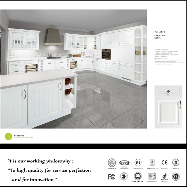 American Style PVC MDF Wood Kitchen Cabinet Door (FY061)