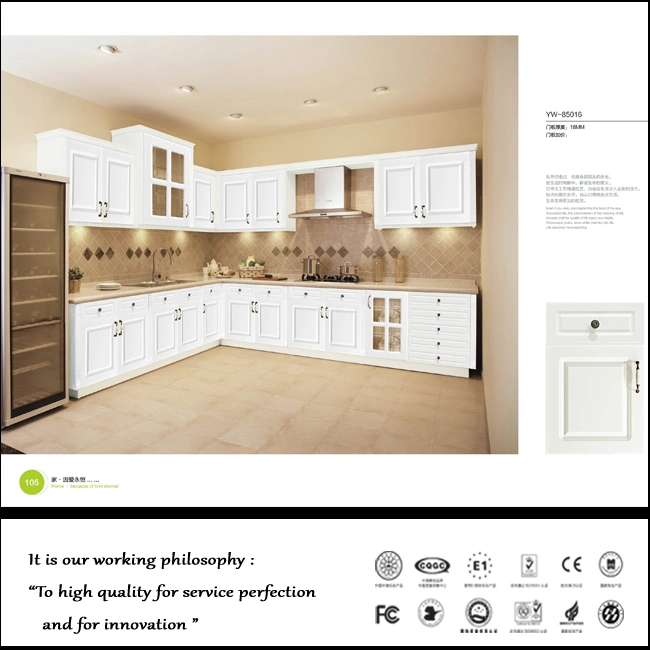 American Style PVC MDF Wood Kitchen Cabinet Door (FY061)